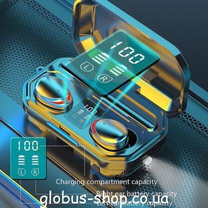 Bluetooth 5.1 наушники TWS-М15 водонепроницаемые музыкальные  9D с зарядным кейсом 3500 Mah