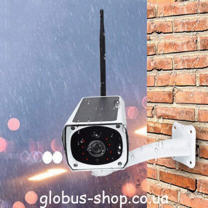 Аккумуляторная IP камера видеонаблюдения RIAS Wi-Fi 2MP с солнечной батареей (панелью)