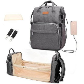 Рюкзак-кроватка для мамы Baby Travel Bed-Bag Серая