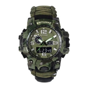 Часы тактические с паракордом Shiyunme Green