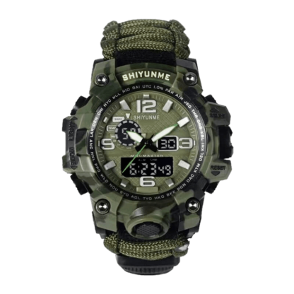 Годинник тактичний з паракордом Shiyunme Green