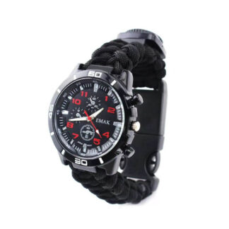 Багатофункціональний годинник Paracord Black