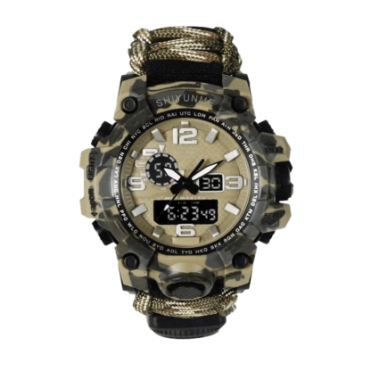 Годинник для виживання з паракордом Shiyunme Khaki