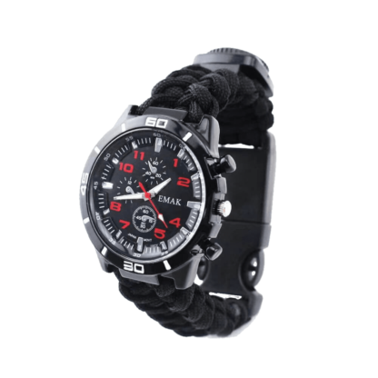 Багатофункціональний годинник Paracord Black
