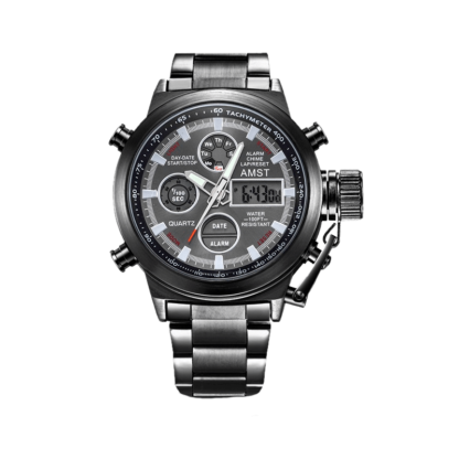 Наручний годинник Amst 3003 на браслеті black-black