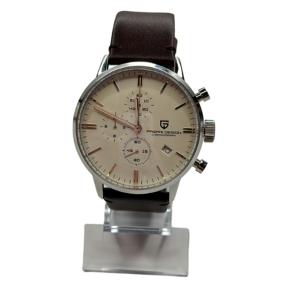 Захищений преміальний годинник Pagani Design PD-2720K Silver/Brown