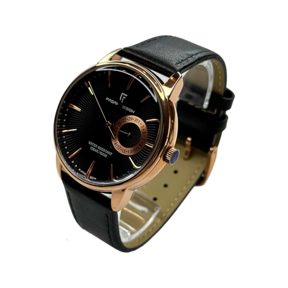 Годинник з кварцовим механізмом Pagani Design PD-1654 Black/Brown