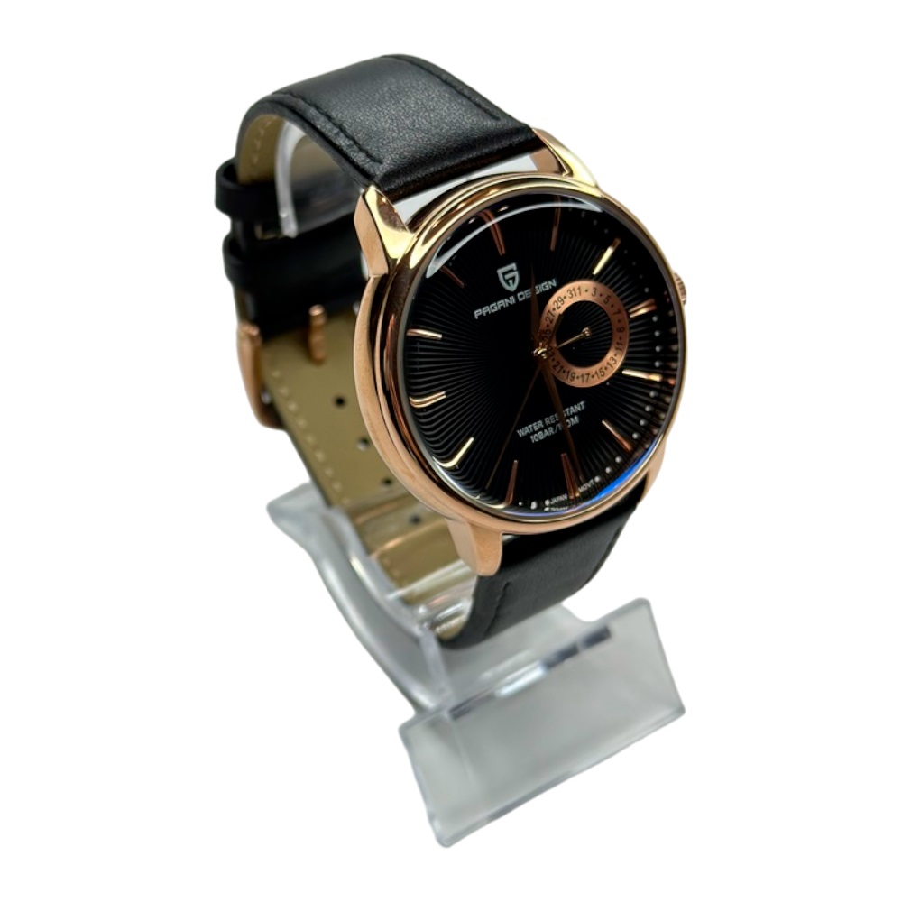 Годинник з кварцовим механізмом Pagani Design PD-1654 Black/Brown
