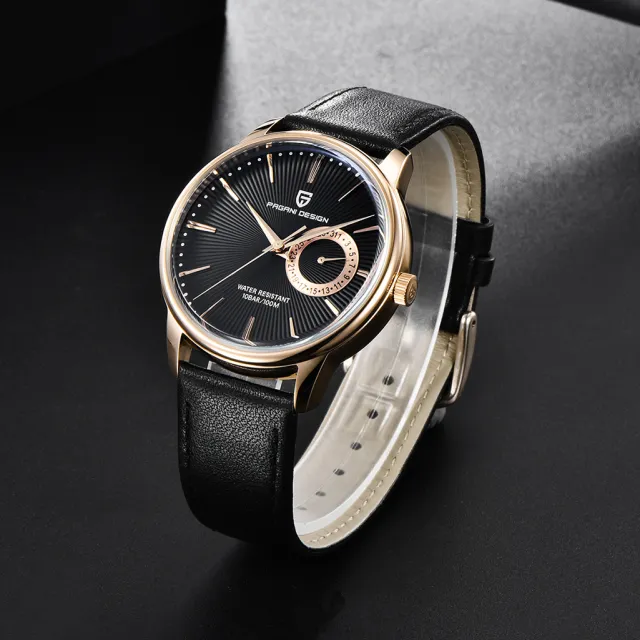 Годинник з кварцовим механізмом Pagani Design PD-1654 Black/Brown