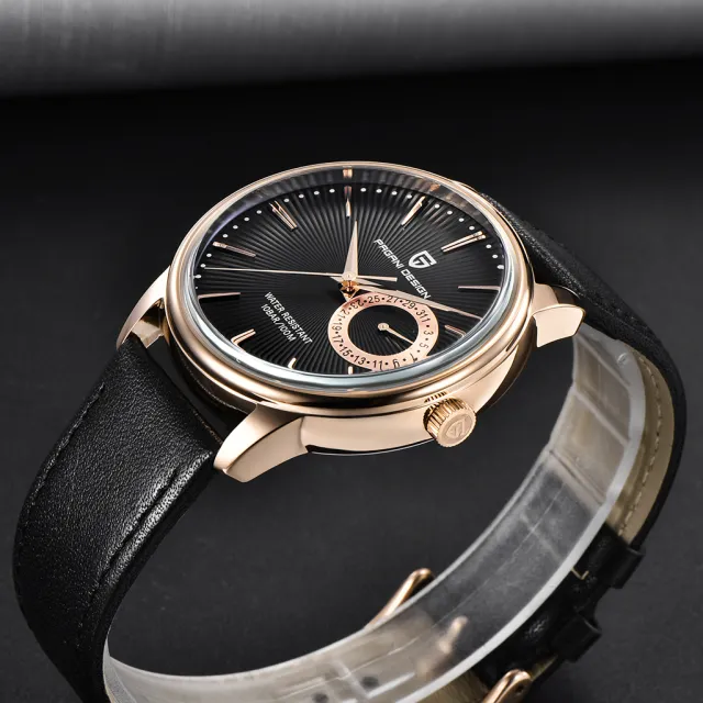Годинник з кварцовим механізмом Pagani Design PD-1654 Black/Brown