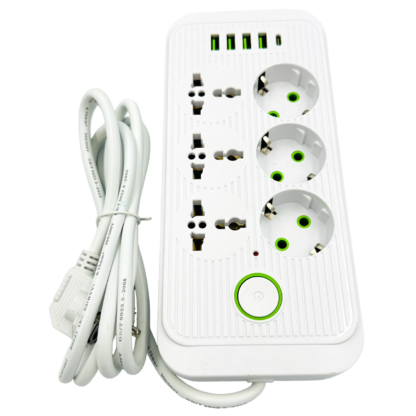 Удлинитель Power Socket F07U 6 розеток 4USB Type-C