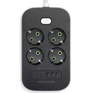 Удлинитель CX-433PC 4 розетки 3xUSB 3xType-C