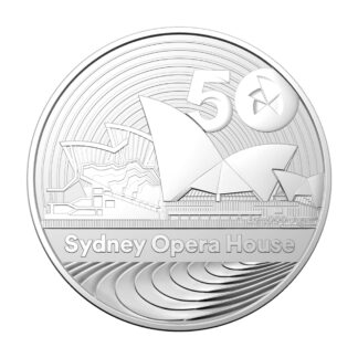 Серебряная монета 1oz 50 лет Сиднейскому оперному театру 1$ 2023