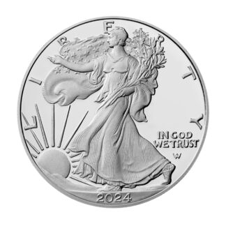 Серебряная монета 1$ Liberty, American Eagle 2024