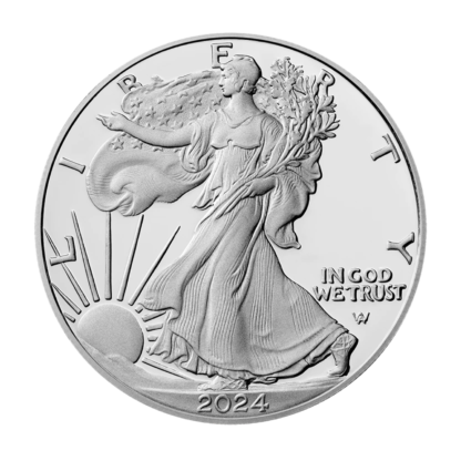Серебряная монета 1$ Liberty, American Eagle 2024