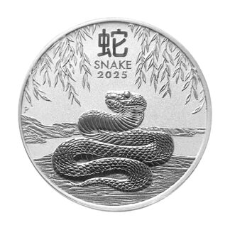 Серебряная монета 1$ Australia Lunar III Snake Silver 2025