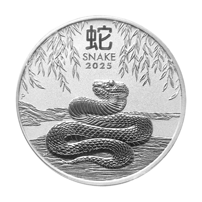 Серебряная монета 1$ Australia Lunar III Snake Silver 2025
