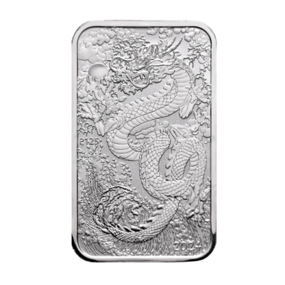 Серебряная монета 1$ Дракон 2024 Австралия