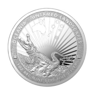Серебряная монета 5$ Токелау Неприрученный Крокодил 1oz 2024 года