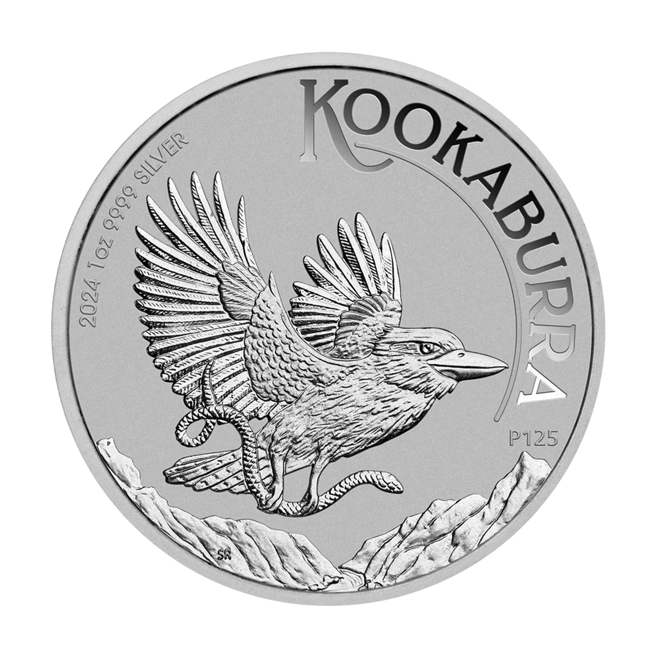 Серебряная монета 1$ Кукабарра Австралия 1oz 2024 года