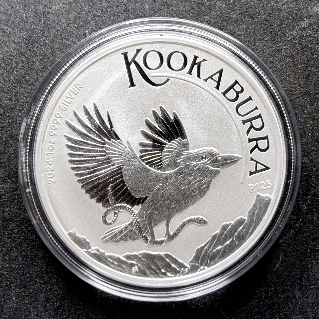 Серебряная монета 1$ Кукабарра Австралия 1oz 2024 года