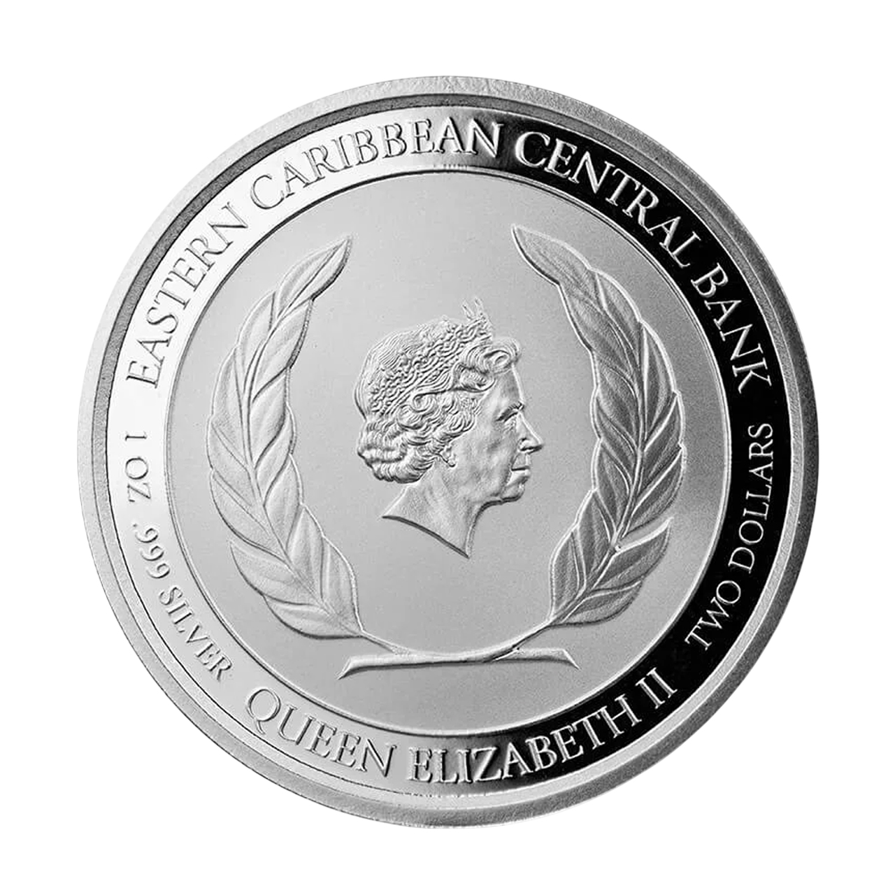 Серебряная монета 2$ Затонувший корабль St. Kitts & Nevis 1oz 2021 года