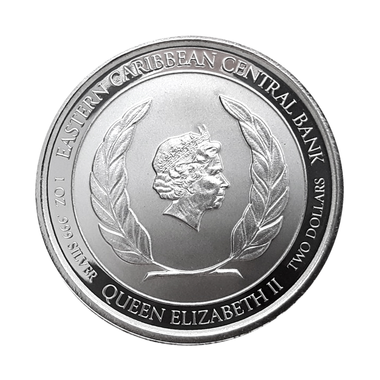 Серебряная монета 2$ Затонувший корабль St. Kitts & Nevis 1oz 2021 года