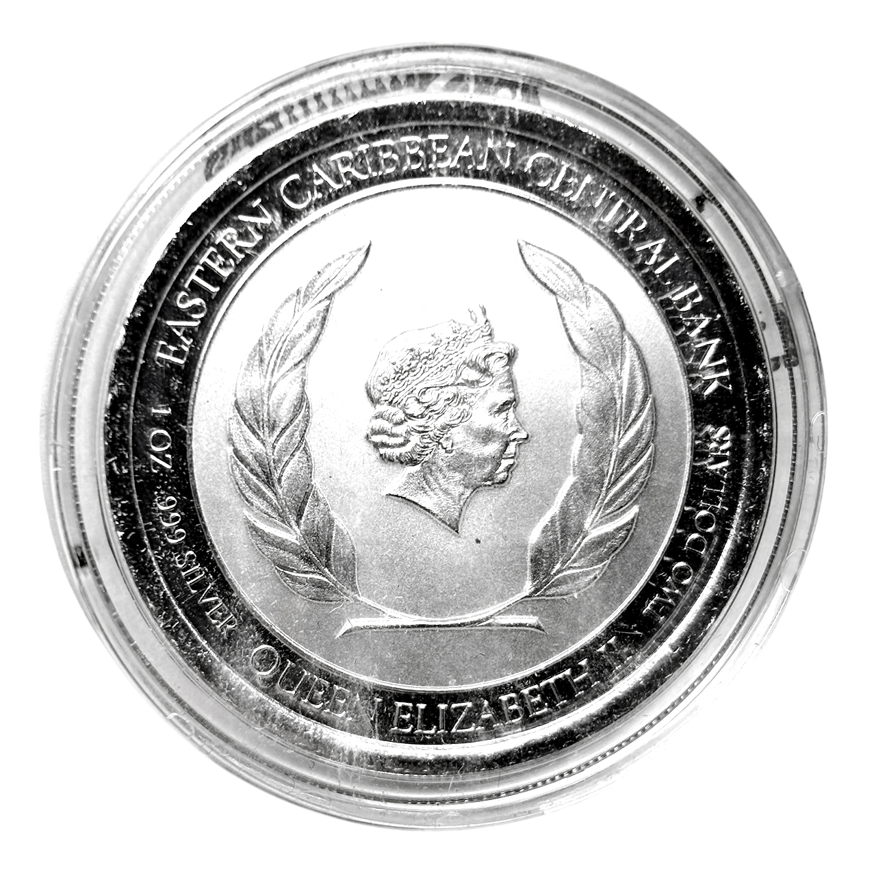 Серебряная монета 2$ Затонувший корабль St. Kitts & Nevis 1oz 2021 года
