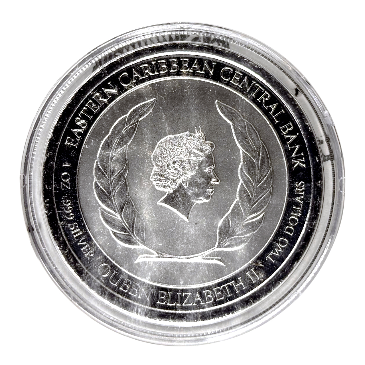 Серебряная монета 2$ Затонувший корабль St. Kitts & Nevis 1oz 2021 года