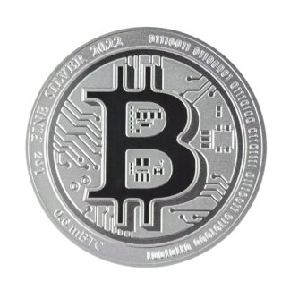 Серебряная монета 2$ Bitcoin Niue 1oz 2022 года