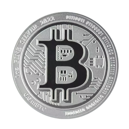 Серебряная монета 2$ Bitcoin Niue 1oz 2022 года