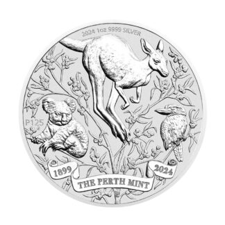 Срібна монета $1 Австралії «Кенгуру, Коала, Кукабарра» 1oz 2024 року