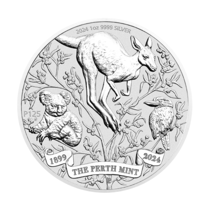 Срібна монета $1 Австралії «Кенгуру, Коала, Кукабарра» 1oz 2024 року