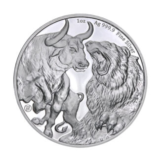 Срібна монета $5 Токелау «Бик та Ведмідь» 1oz 2022 року