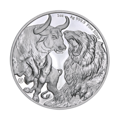 Срібна монета $5 Токелау «Бик та Ведмідь» 1oz 2022 року