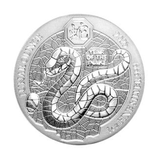 Срібна монета ₣50 Руанди «Рік Змії» 1oz 2025 року