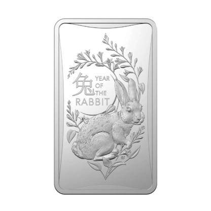 Серебряный слиток $1 Австралия «Год Кролика» 1/2 oz 2023 года