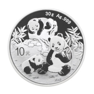 Серебряная монета 10¥ Китайская Панда 30г 2025 Китай