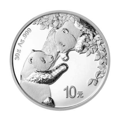 Срібна монета 10¥ Китайська Панда 30г 2023 Китай