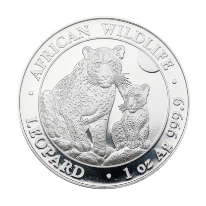 Срібна монета S100 Africal leopard 1oz 2024 Сомалі