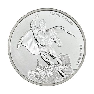 Серебряная монета $5 Самоа «Супермен» 1oz 2023 года