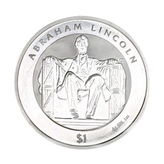 Серебряная монета 1$ Авраам Линкольн 1oz 2022 года