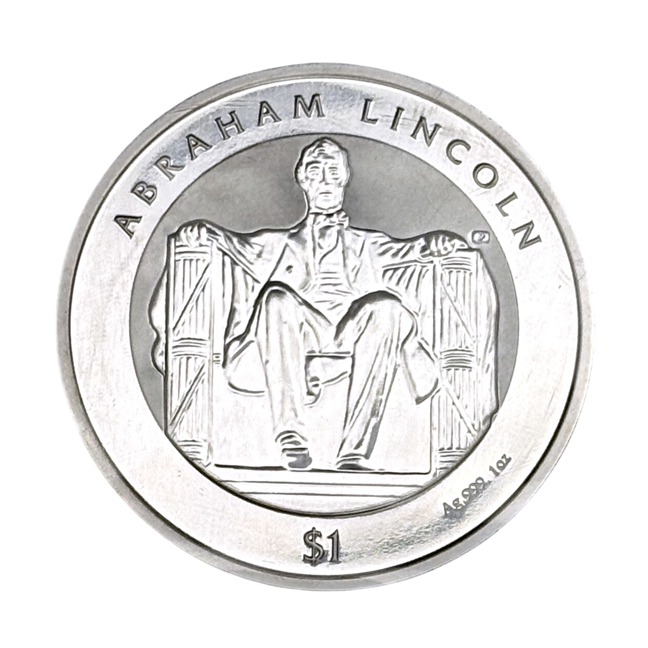 Серебряная монета 1$ Авраам Линкольн 1oz 2022 года