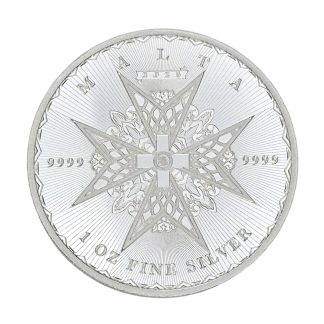 Серебряная монета €5 Мальтийский Крест 1oz 2025