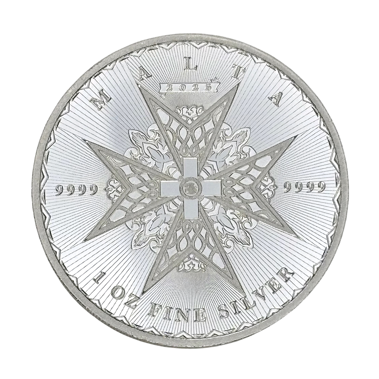 Серебряная монета €5 Мальтийский Крест 1oz 2025
