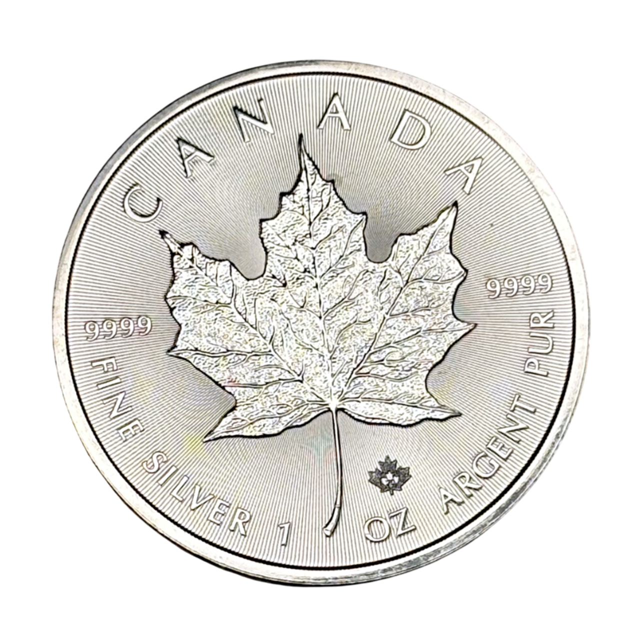 Серебряная монета 5$ Кленовый лист 1oz 2020 Канада