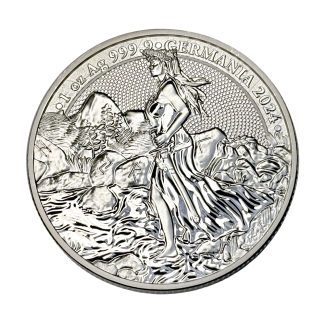 Серебряная монета 5 mark Germania 1oz 2024 года