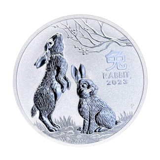 Срібна монету 1$ Рік Кролика 1oz 2023 Австралія