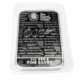 Срібний злиток Агент 007 «No Time To Die» 1oz Великобританія
