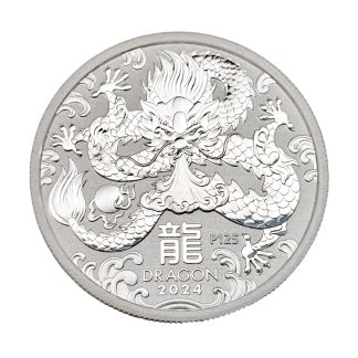 Срібна монета 50¢ Рік Дракона 1/2oz 2024 Австралія
